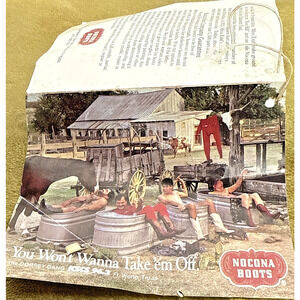 Vintage Dorsey Gang 96.3 KSCS Radio Nocona Boots Advertisement Fort Worth Texas